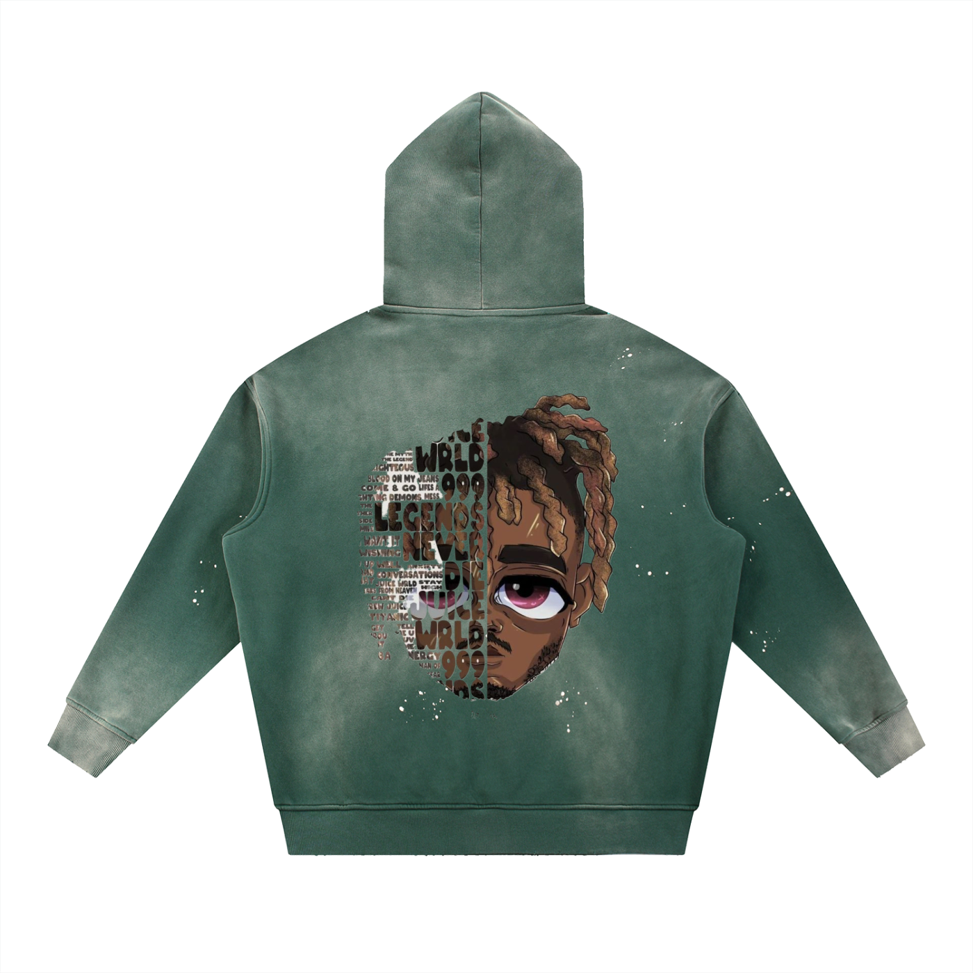 Distress black oversized Hoodie-minimal streetwear essential