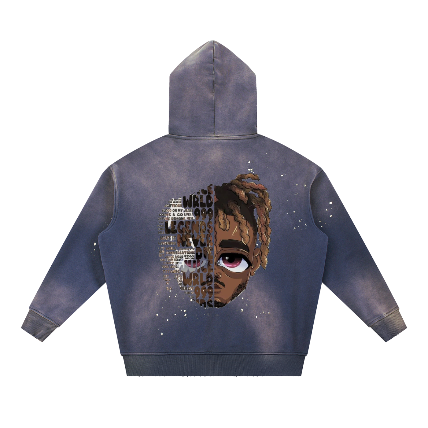 Distress black oversized Hoodie-minimal streetwear essential