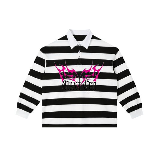 Color Block Stripe Polo Shirt