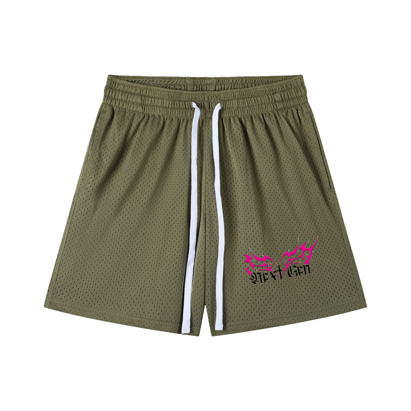 Mesh Drawstring Shorts