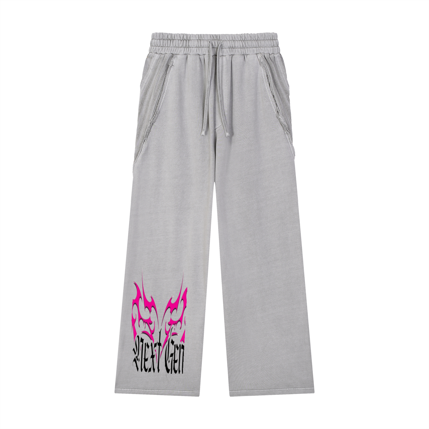 Snow Washed Tape Raw Edge Sweatpants