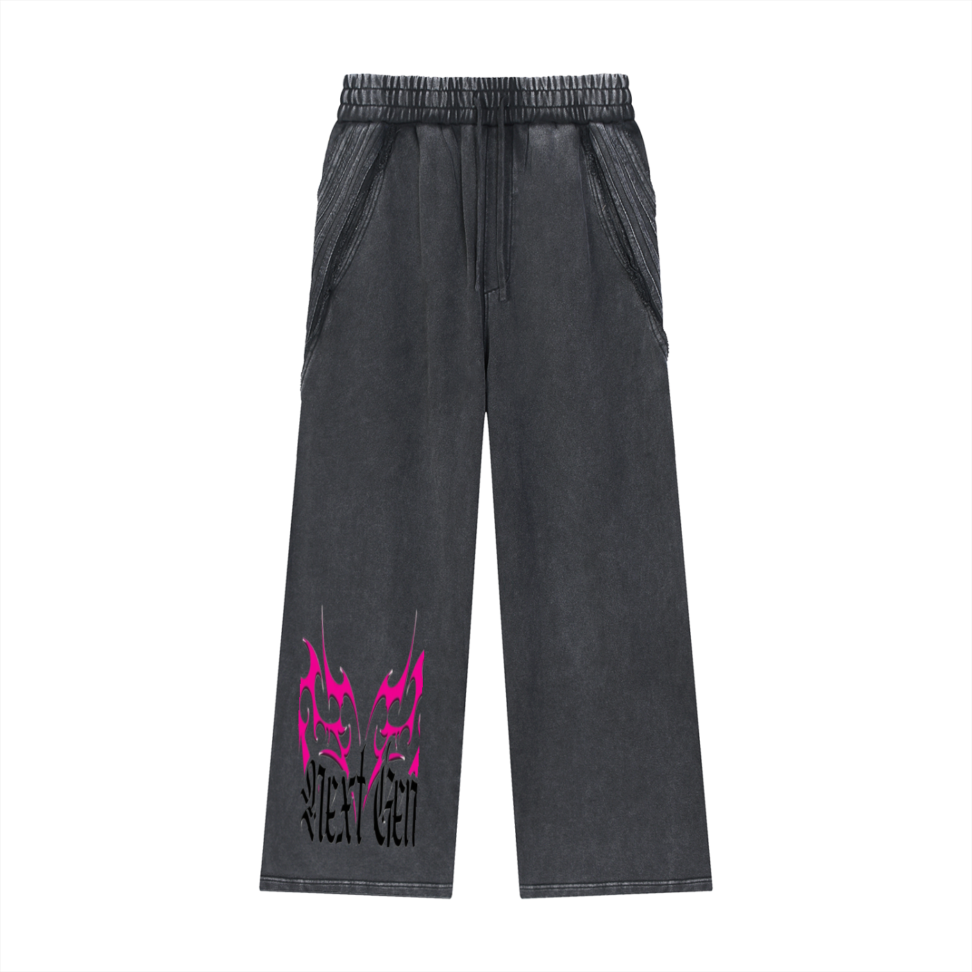 Snow Washed Tape Raw Edge Sweatpants